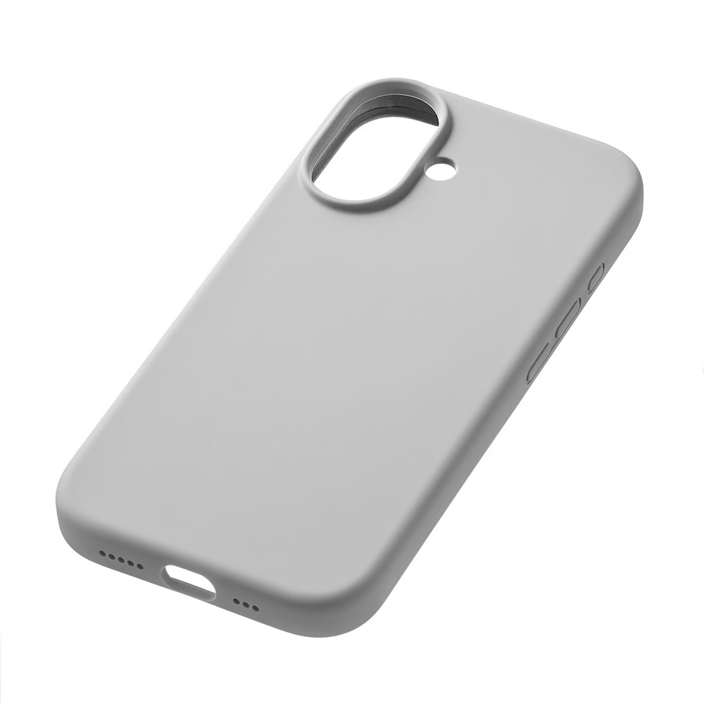 Чехол защитный uBear Touch Mag Case iPhone 16,силикон,софт-тач, светло-серый